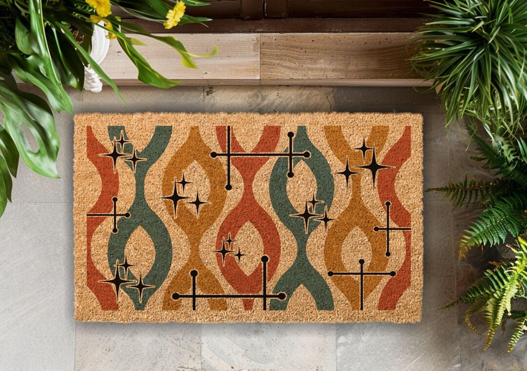 Mid Century Modern Doormat, Retro 1950s Style (coir Welcome Mat) - Etsy | Etsy (US)