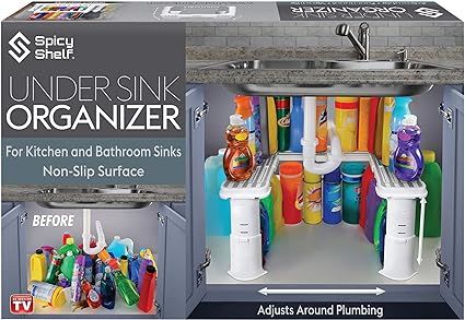 Expandable Under Sink Organizer and Storage I Bathroom Under the Sink Organizer Kitchen Under Sin... | Amazon (US)