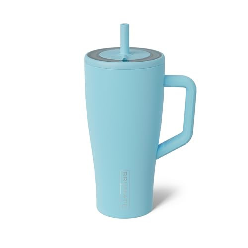 BrüMate Era 30 oz Tumbler with Handle & Straw | 100% Leakproof Insulated Water Bottle Tumbler with Lid & Flexible SoftSip Straw | Made of Stainless Steel | Cup Holder Friendly | 30oz (Glacier) | Amazon (US)
