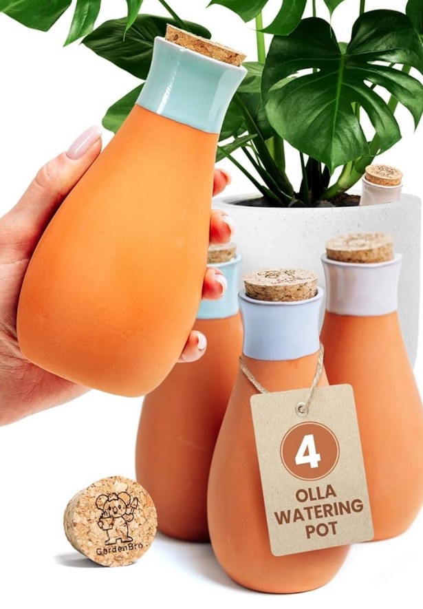4 Pcs Ollas Terracotta Watering Pots Large - 14 Oz Self Watering Planter Insert Olla Watering System For 1-week Easy To Refill 

#LTKHome #LTKFamily #LTKGiftGuide