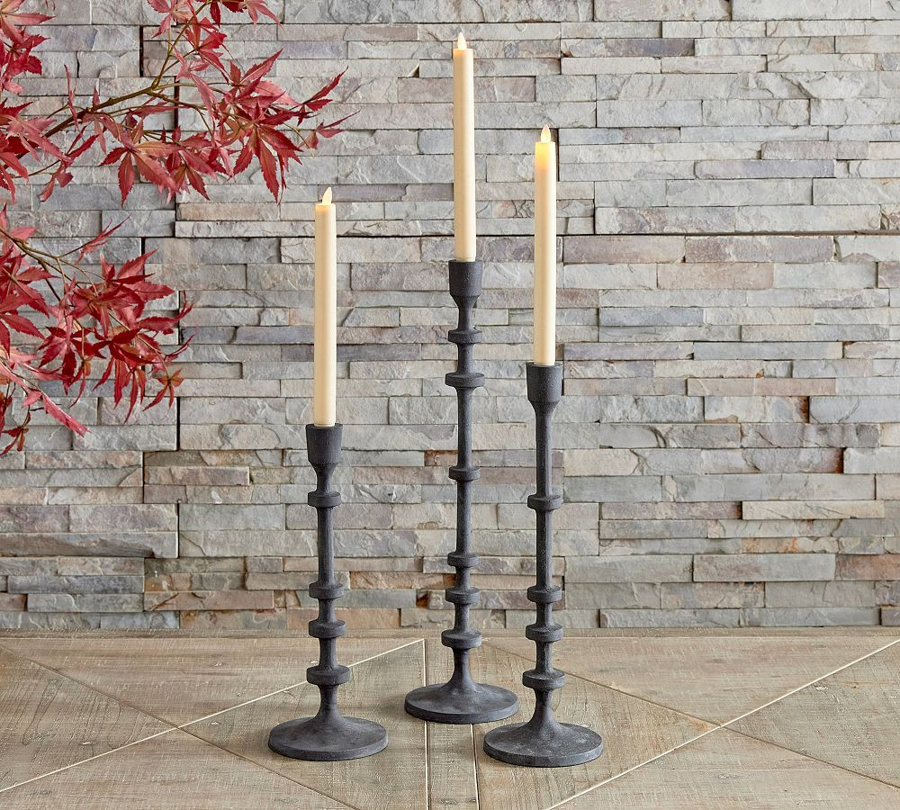 Fia Metal Candlesticks - Set of 3 | Pottery Barn (US)