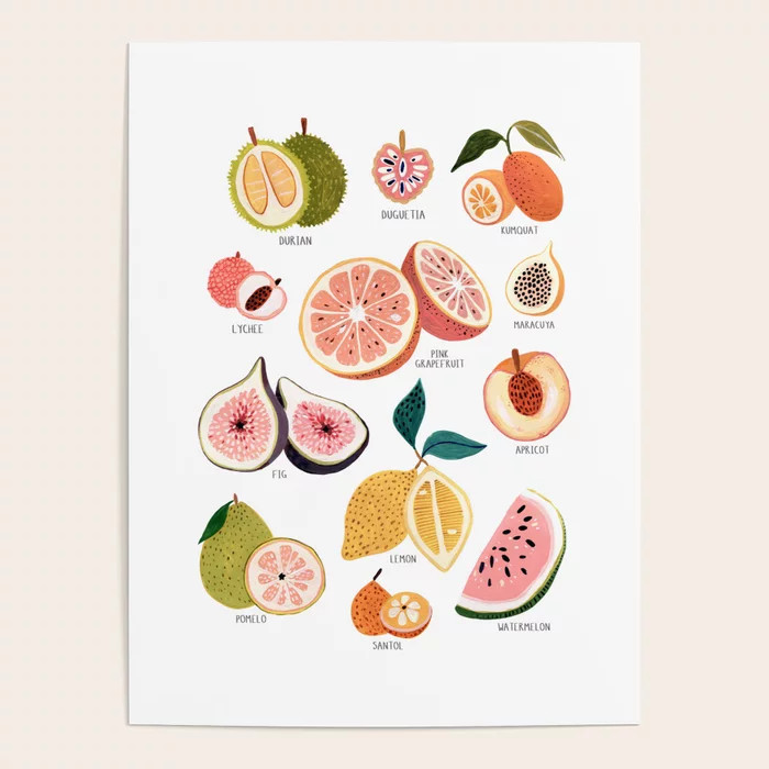 Summer Fruits Poster | Society6