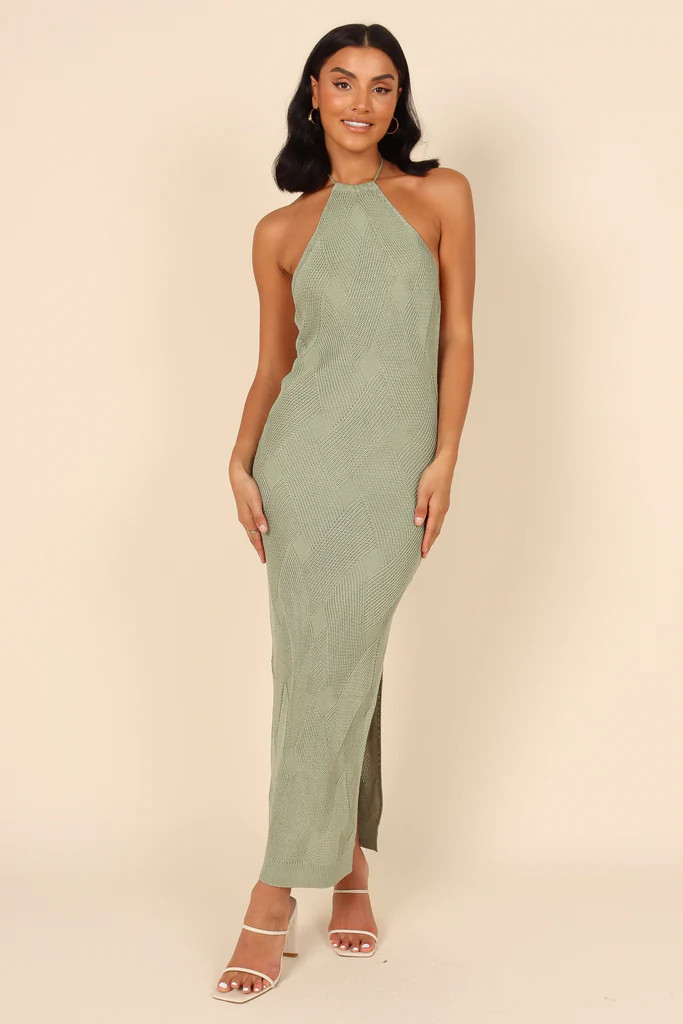 Oakley Crochet Midi Dress - Olive | Petal & Pup (US)