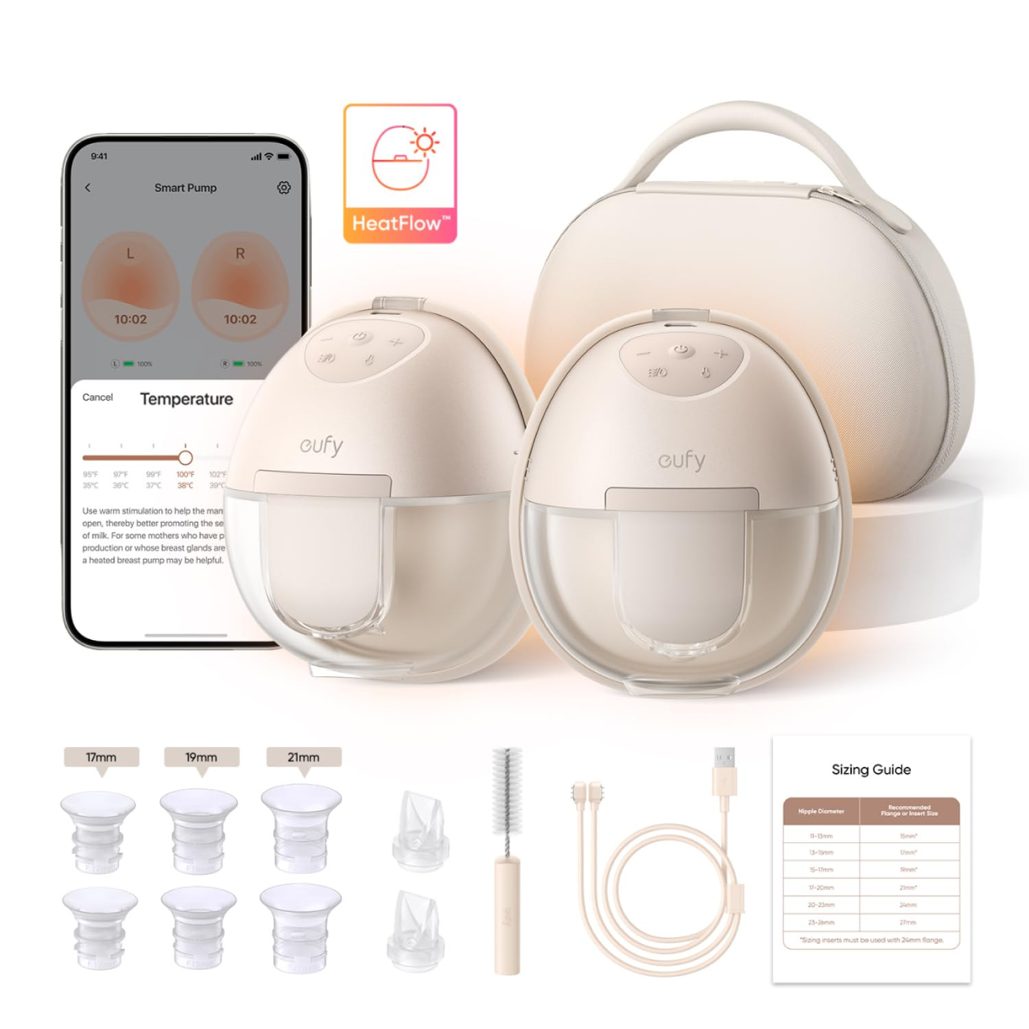 eufy Heated Wearable Breast Pump S1 Pro, Slim Hands-Free Breast Pump with Industry-Leading HeatFl... | Amazon (US)