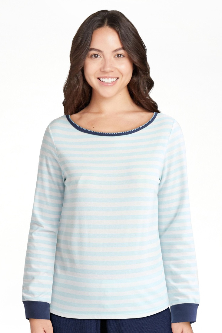 Joyspun Women's and Women’s Plus Jersey Knit Sleep Top with Long Sleeves, Sizes S to 3X | Walmart (US)