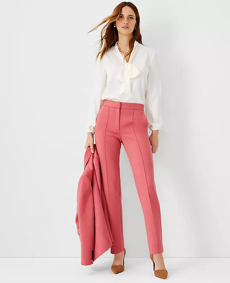 The High Rise Straight Pant in Double Knit | Ann Taylor (US)