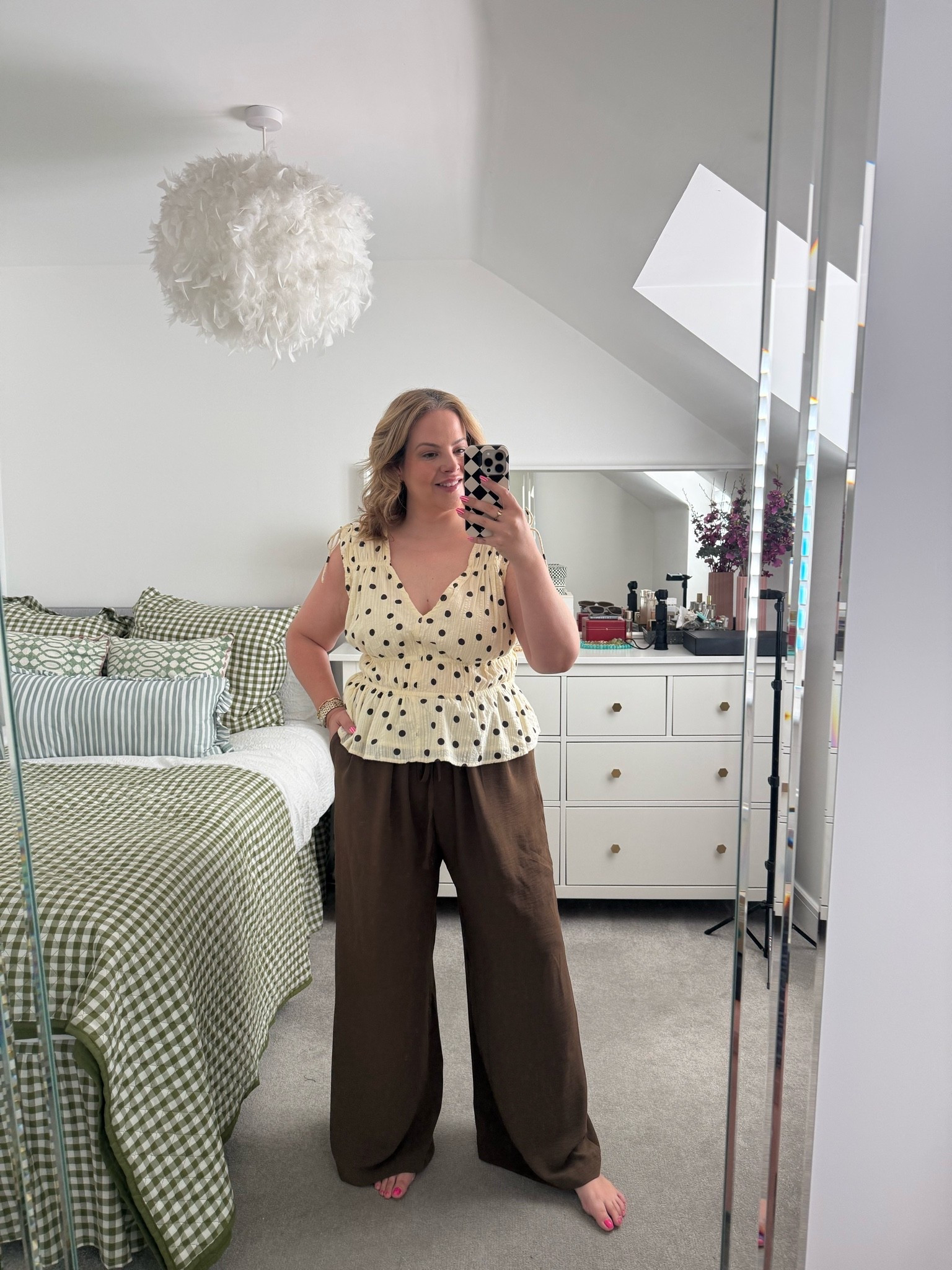 Polka dot top, summer outfit, nice top,

#LTKsummer #LTKmidsize