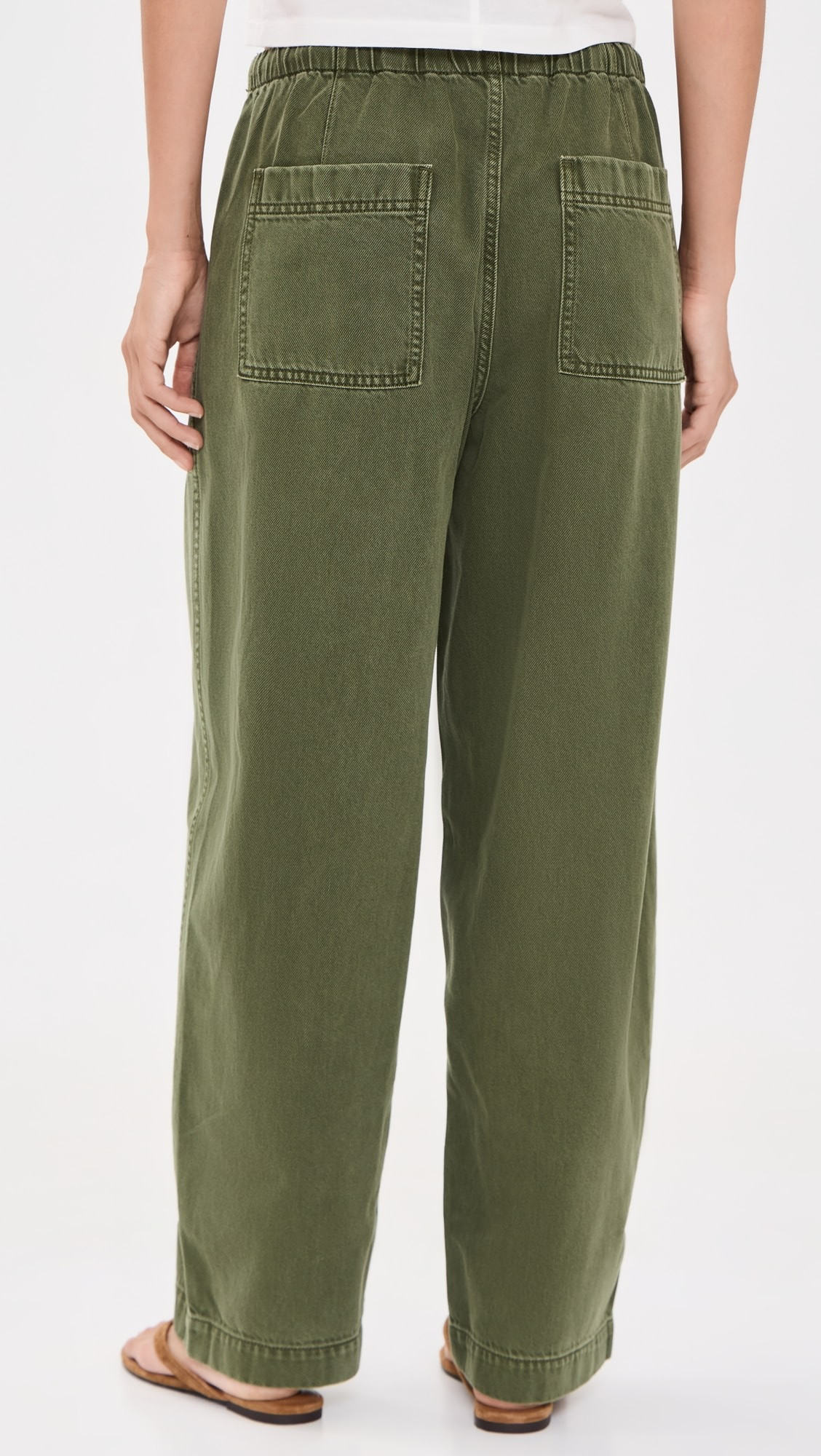 Madewell Pull-On Barrel-Leg Utility Pants in Airy Denim | Shopbop | Shopbop
