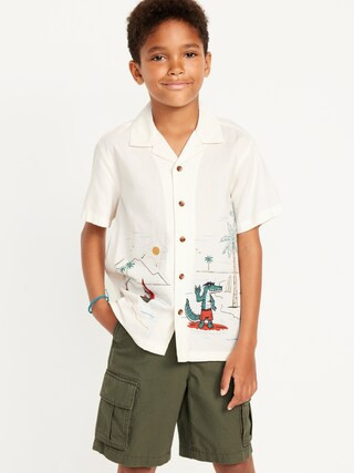 Short-Sleeve Graphic Camp Shirt for Boys | Old Navy (US)