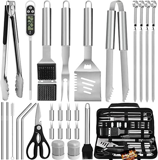 POLIGO 29 PCS BBQ Grill Accessories Stainless Steel BBQ Tools Grilling Tools Set with Storage Bag... | Amazon (US)