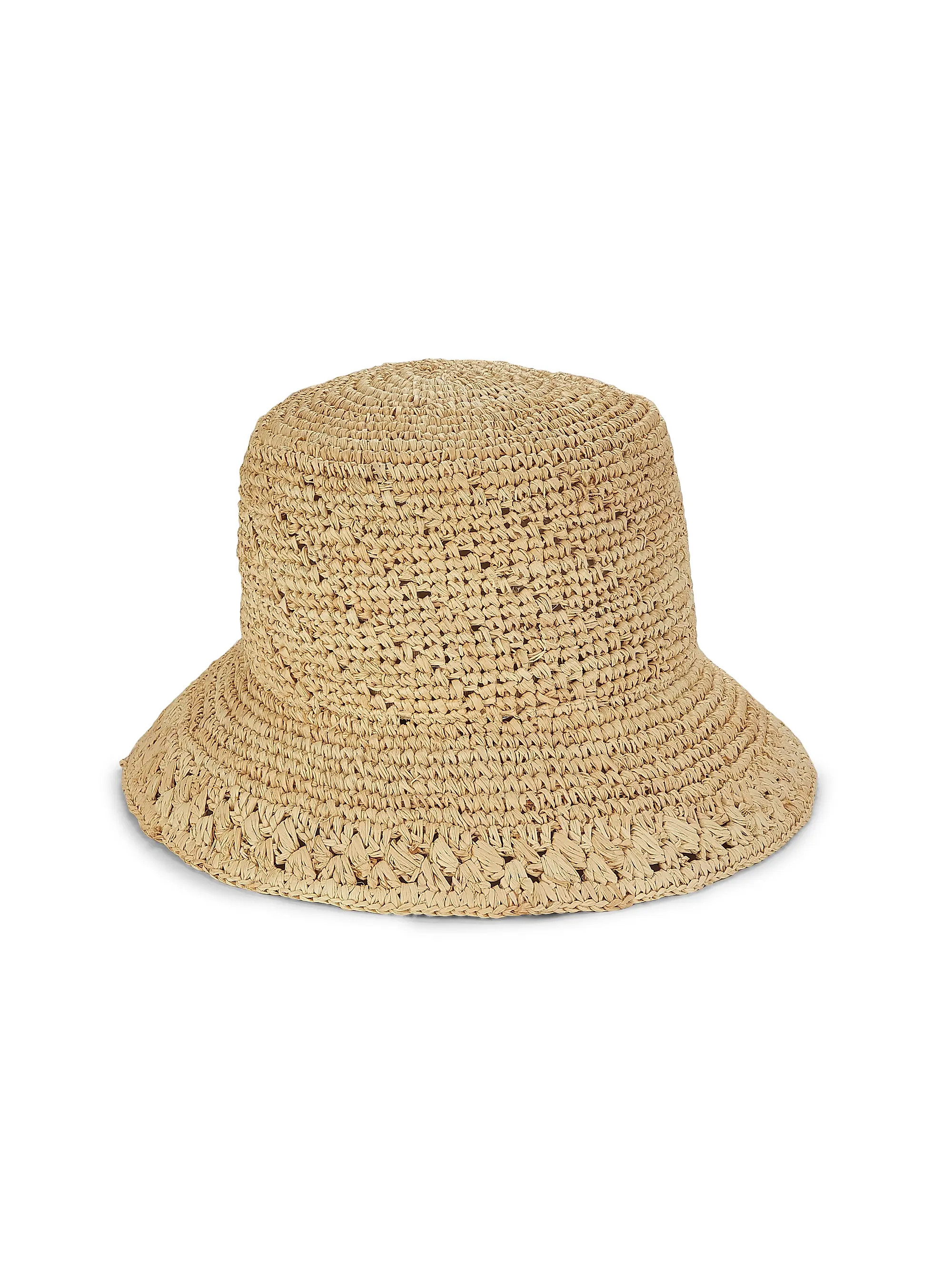 Raffia Crochet Bucket Hat | Saks Fifth Avenue