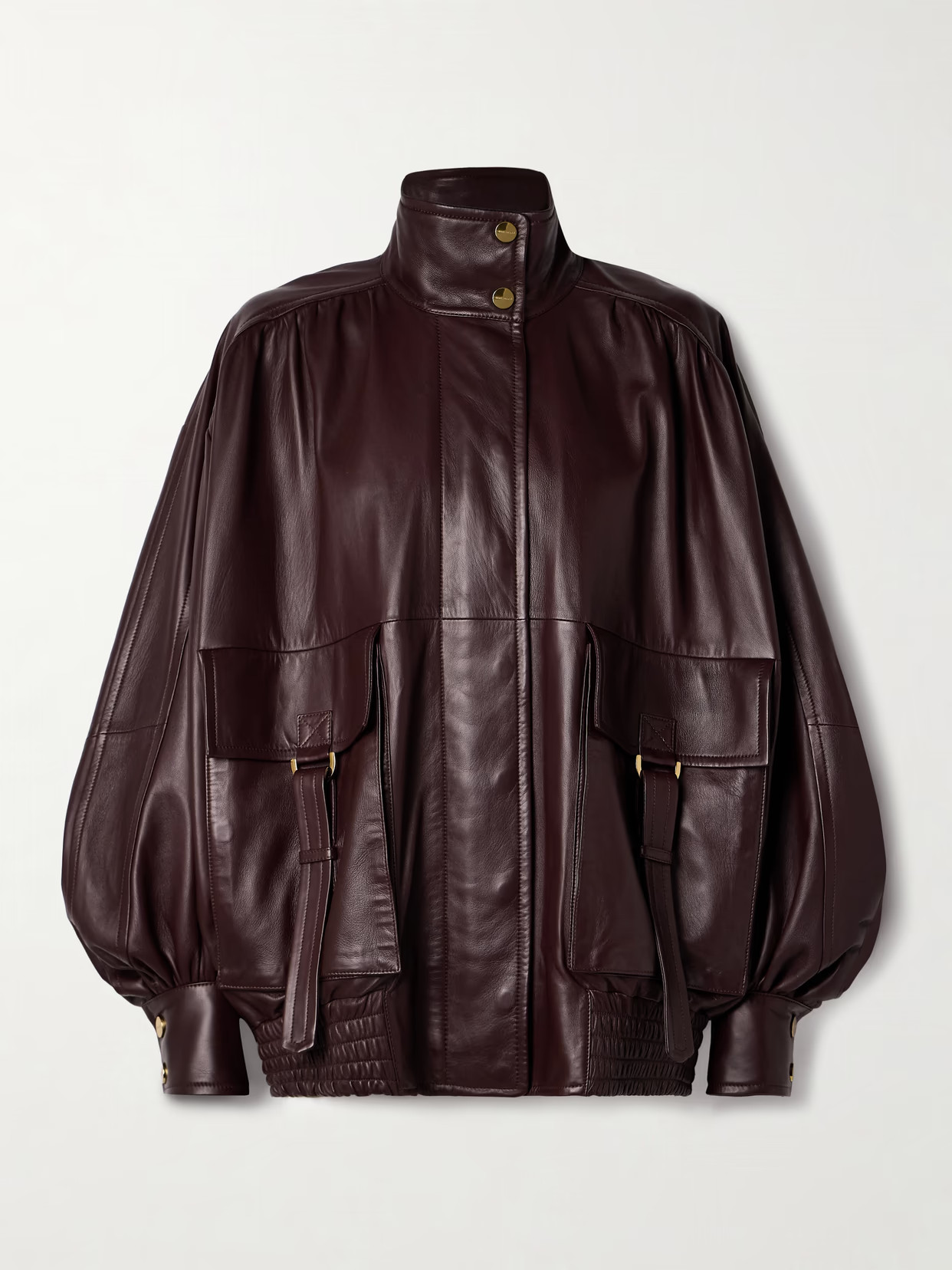 Zimmermann - Illustration Oversized Leather Jacket - Brown | NET-A-PORTER (UK & EU)