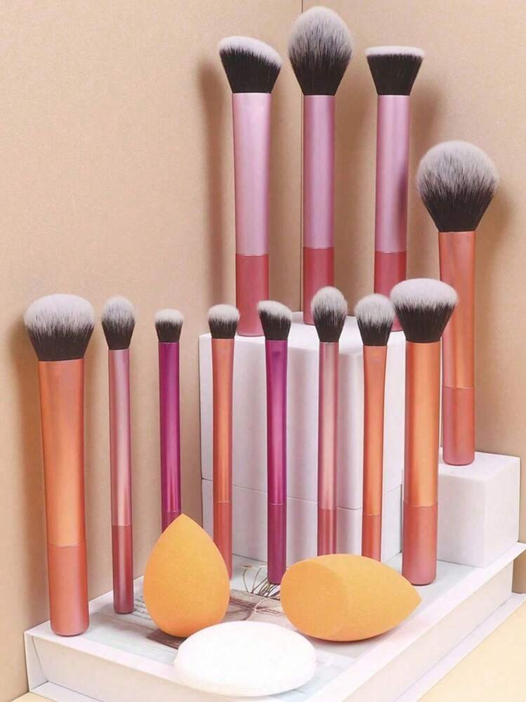 12pcs Multi-Functional Makeup Brush Set Including Powder Brush, Blush Brush, Foundation Brush, Ey... | SHEIN