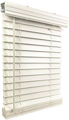Amazon.com: US Window And Floor 2" Faux Wood 26.5" W x 64" H, Inside Mount Cordless Window Blinds... | Amazon (US)