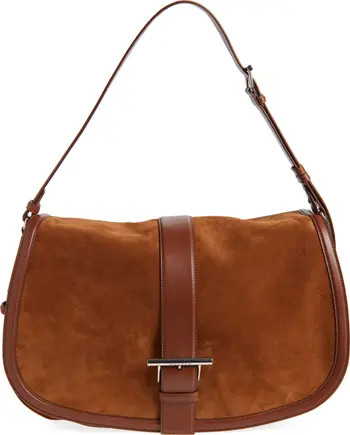 Maxi T-Bar Suede Shoulder Bag | Nordstrom
