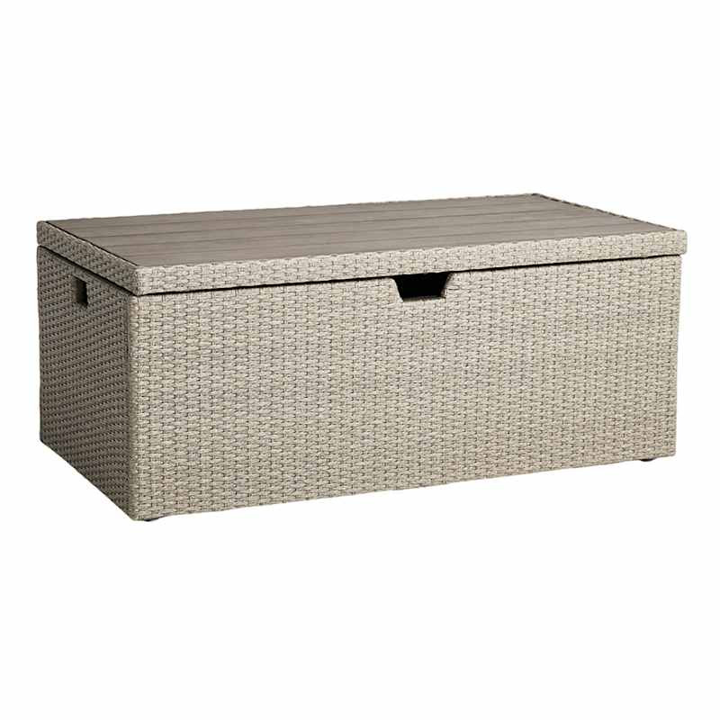 Glenco Storage Patio Coffee Table, Grey | At Home