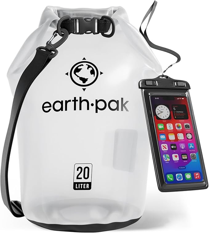 Earth Pak Waterproof Dry Bag - Roll Top Waterproof Backpack Sack Keeps Gear Dry for Kayak with Wa... | Amazon (US)