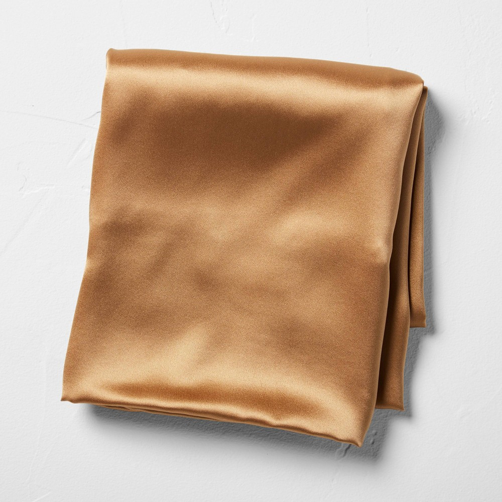 Standard Solid Silk Pillowcase Warm Brown - Casaluna | Target