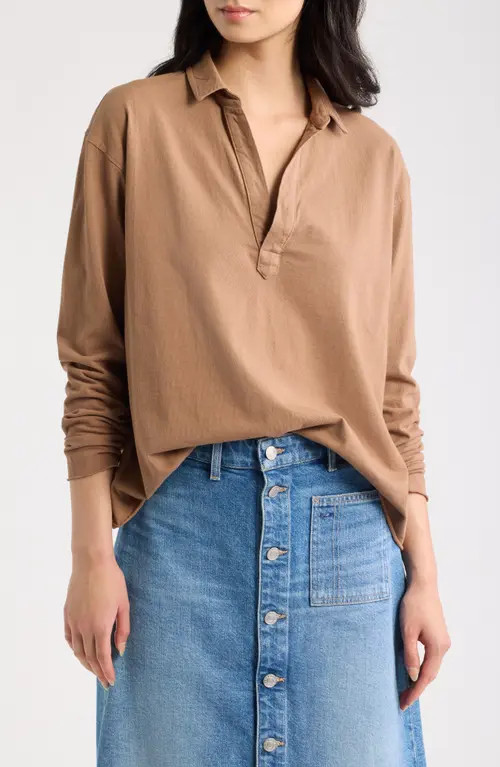 Frank & Eileen Patrick Popover Henley in Chai at Nordstrom, Size Large | Nordstrom
