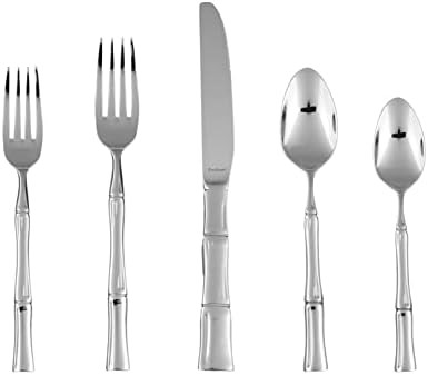 FORTESSA Royal Pacific 18/10 Stainless Steel Flatware, 5 Piece Place Setting With Table Knife, Fo... | Amazon (US)