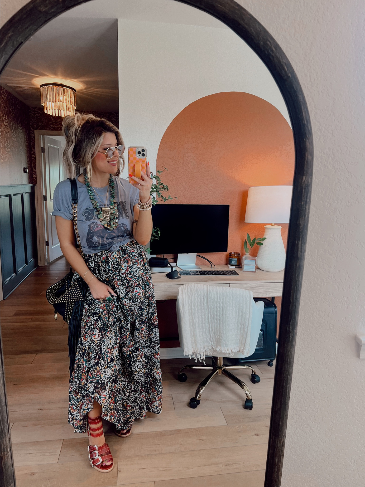 Todays fit
Outfit Details 
Dress - Red Dress
Graphic Tee- Sassy Queen Boutique 
Shoes- Free Birds
Green Necklace- 7 Bar
Studded Necklace- Goldie Lew
Earrings- Twisted Silver
Purse- Free People 
Lip Gloss- Shine Cosmetics in shade Blessed Code CASSIDY 
Perfume - Sol De Janero 62 

#LTKstyletip #LTKshoecrush #LTKunder100