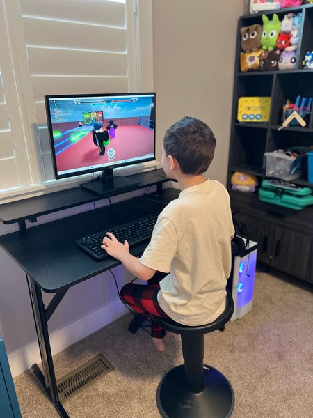 My son is loving his new gaming desk. We only had a small space so we needed to find a desk that would work for his bedroom. Also has LED lights. Was easy to put together. I put it together in 30 mins by myself.

Also if you have a kid with ADHD you need one of these wobble tilt stool chairs in your life! Keeps his body active and moving while he can still sit and concentrate on homework or tasks  

#LTKfindsunder50 #LTKhome #LTKkids