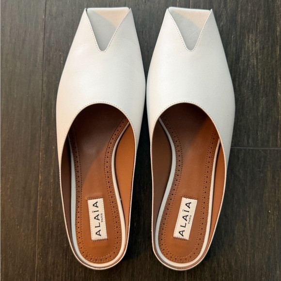 Alaia Leather peep-toe Mules | Poshmark