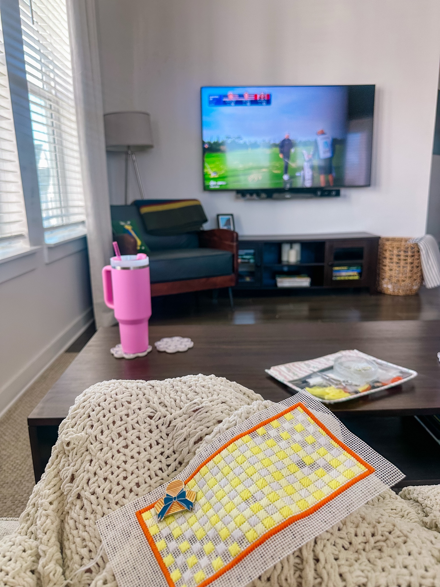 Sunday stitching & golf this afternoon!! 