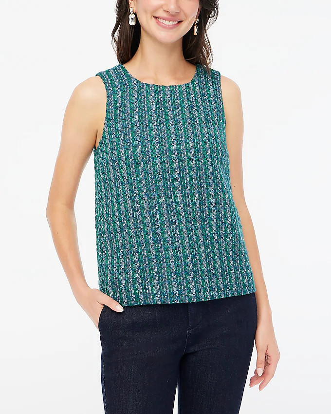 Tweed button-back shell | J.Crew Factory