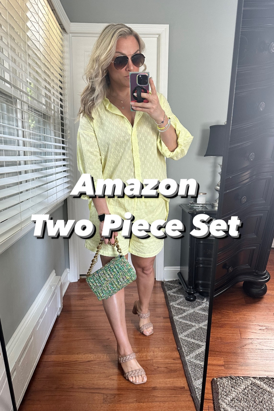 This two piece set in this pretty yellow is lightweight. Top is oversized so stick to true size. Shorts are double lined with pockets with a stretchy waistband. Wear together or as separates.

#LTKOver40 #LTKFindsUnder50