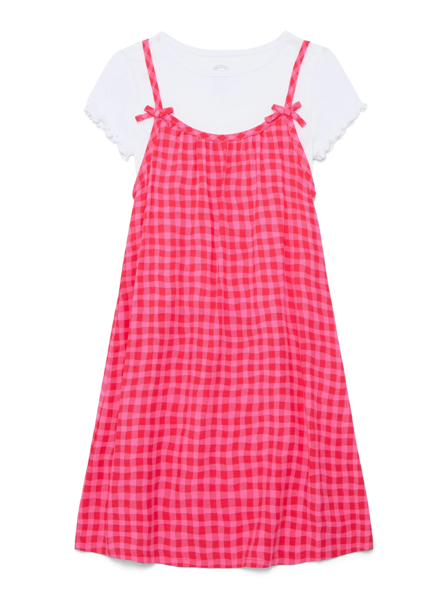 Wonder Nation Girls Cami Dress and Short Sleeve Tee, Sizes 4-18 & Plus | Walmart (US)