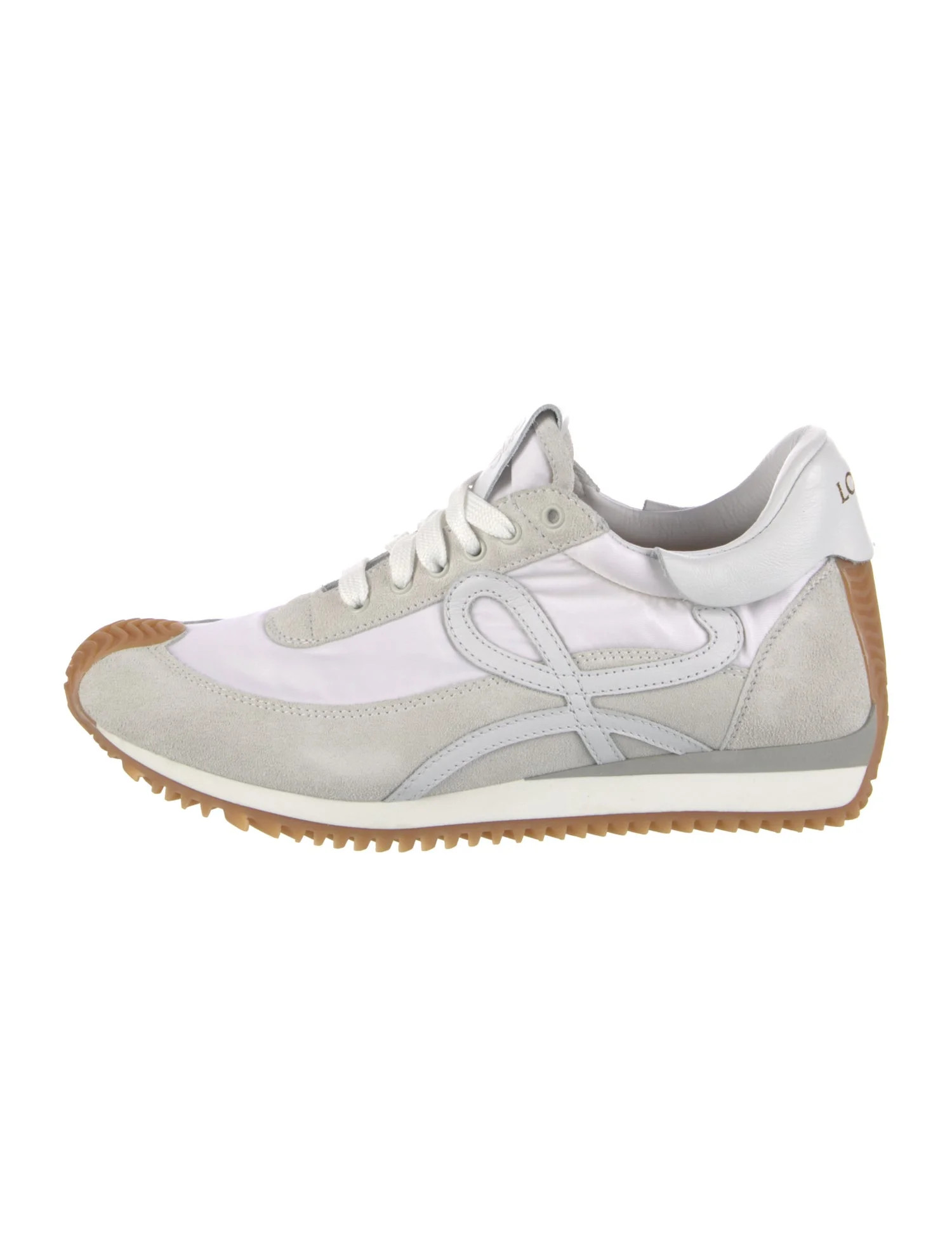 Loewe Suede Colorblock Pattern Athletic Sneakers - White Sneakers, Shoes - LOW103541 | The RealRe... | The RealReal