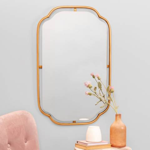Sebastian Shiny Gold 22 1/2" x 34 1/4" Wall Mirror - #769H1 | Lamps Plus | Lamps Plus