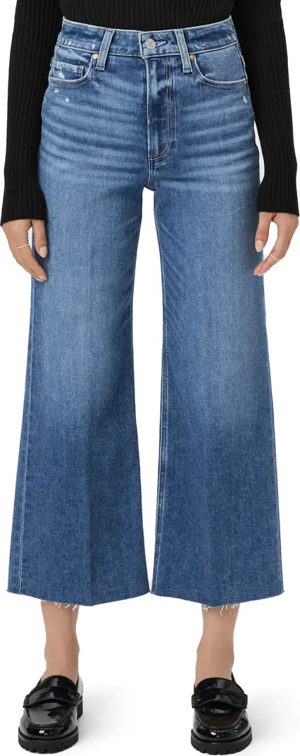 Anessa Raw Hem High Waist Ankle Wide Leg Jeans | Nordstrom