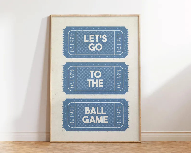 Let's Go To The Ball Game Print, Football Season, Football Print, American Football Season, Baske... | Etsy (US)