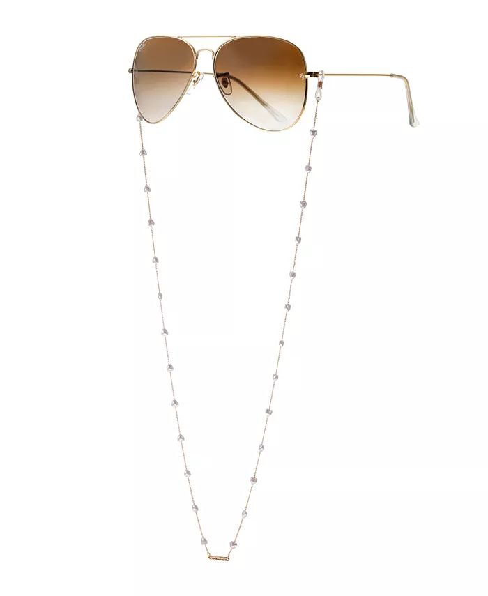 Women's 18k Gold Plated Imitation Pearl Lovers Glasses Chain | Macys (US)