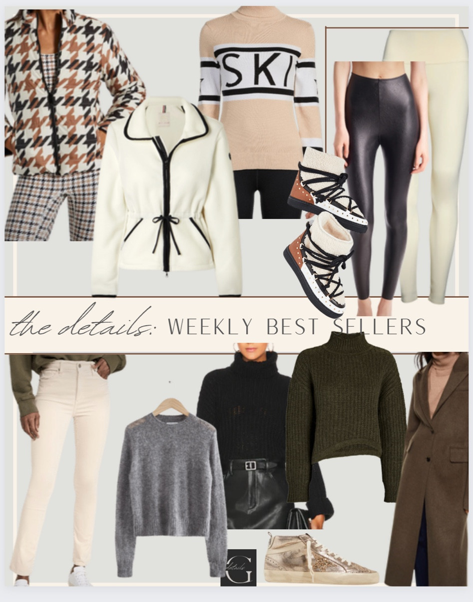 Weekly best sellers

Winter capsule wardrobe
Sweaters
Ski outfit
Leggings 
 Apres ski 
Winter white jeans
Mango sale 
Puffer coat 

#LTKFind #LTKshoecrush #LTKtravel