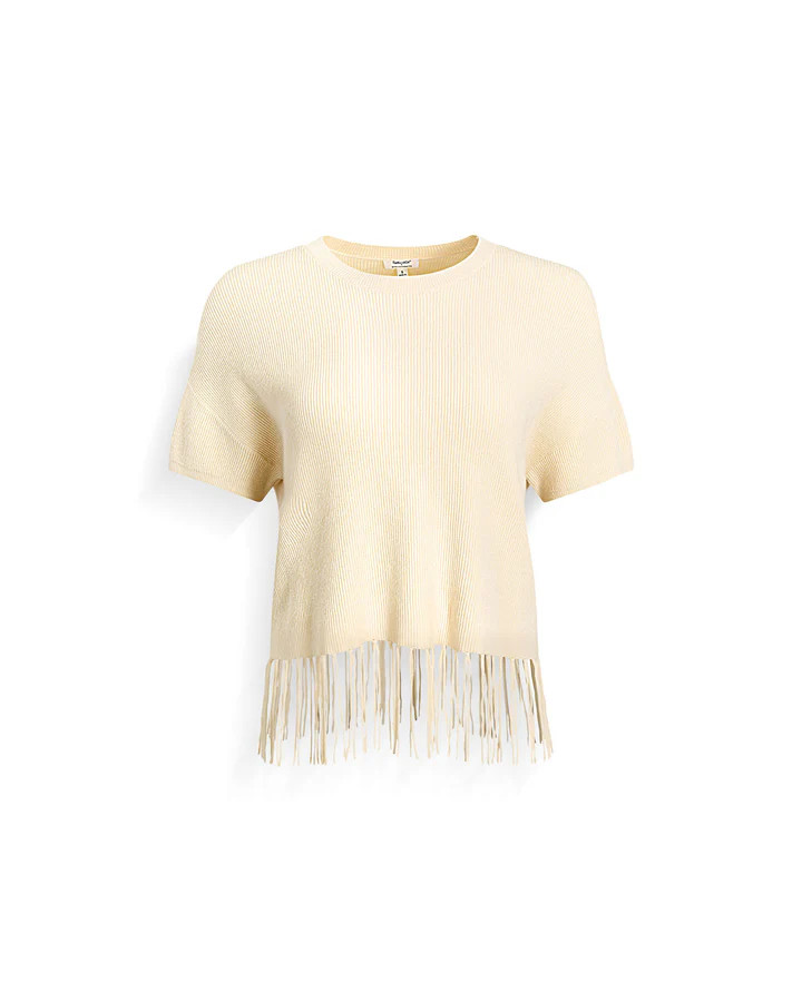 Splendid x @Cellajaneblog Fringe Sweater | Splendid