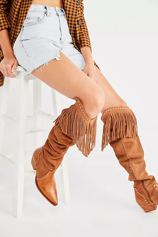 Sage Fringe Over-The-Knee Boots | Free People (Global - UK&FR Excluded)