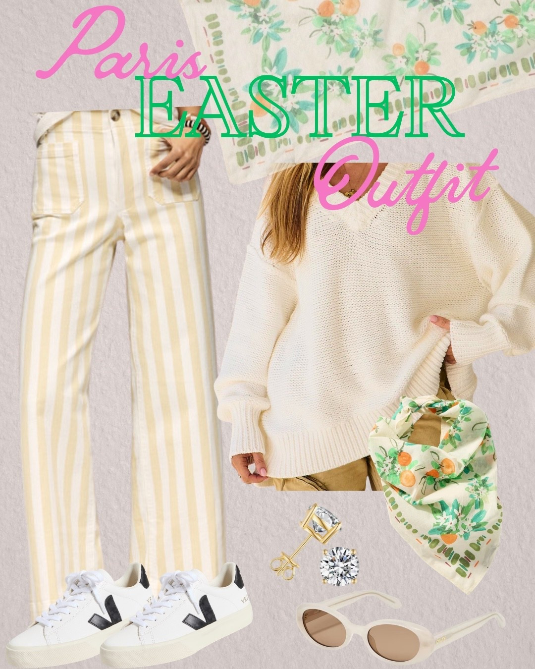 Casual Easter outfit for Left Bank Paris Sightseeing 🇫🇷 💛 

Striped trousers, a cozy sweater, Veja sneakers, and a scarf make the perfect comfortable spring travel outfit for walking around Paris all day.

Shop the look below 👇

#LTKStyle
#LTKTravel
#LTKSeasonal
#SpringOutfit
#EasterOutfit
#ParisStyle
#TravelOutfit
#CasualChic
#SpringTravel
#ParisOutfit
