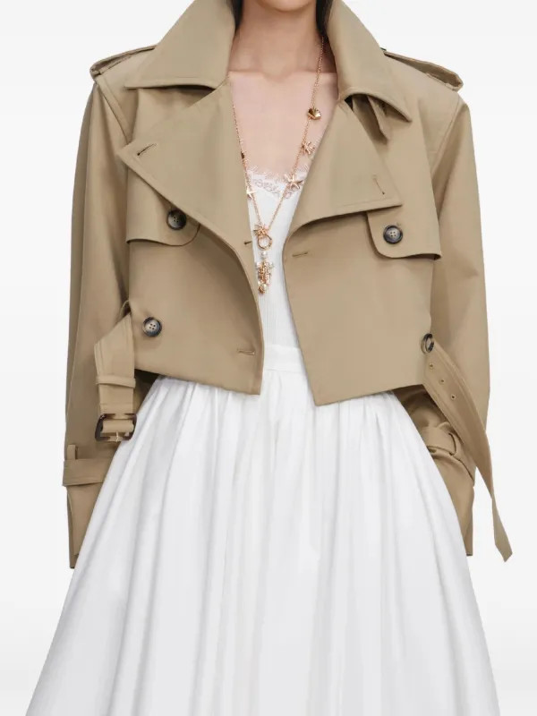 belted cropped trench jacket | Farfetch Global