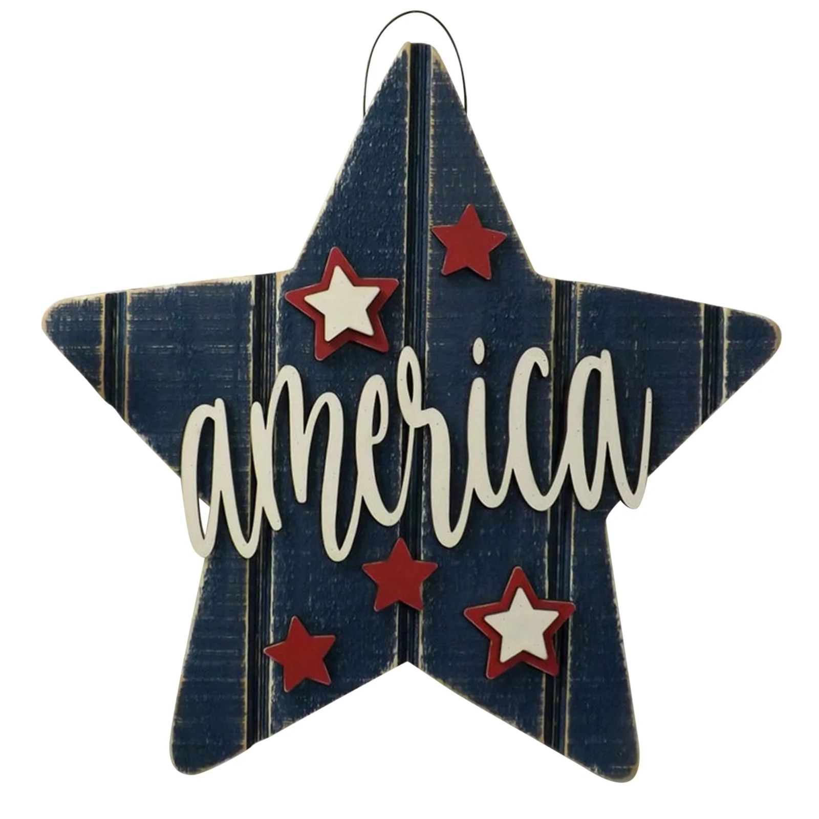 Donald Vintage Patriotic Star Door Decor - Wooden Sign Decor Independence Day - Walmart.com | Walmart (US)