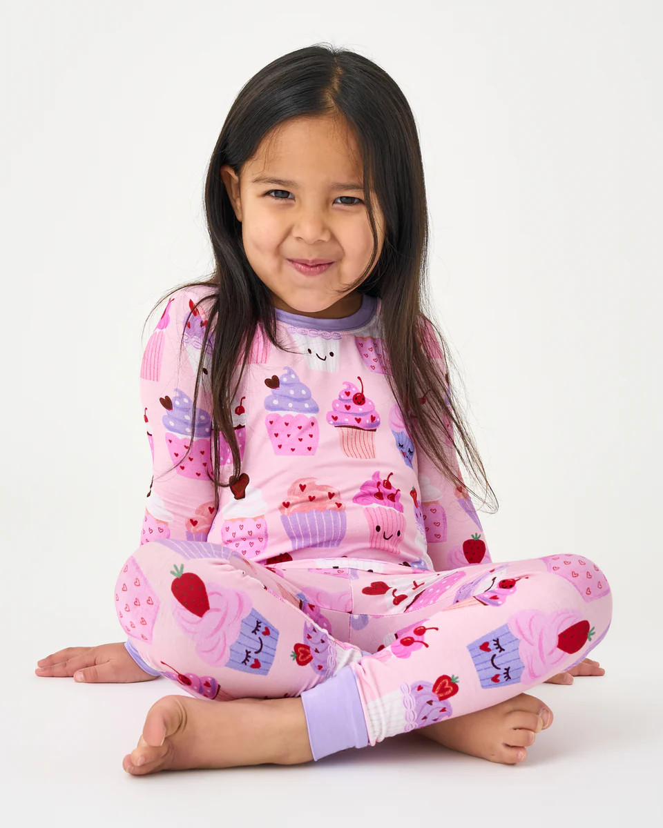 Cupcake Kisses Two-Piece Pajama Set | Little Sleepies