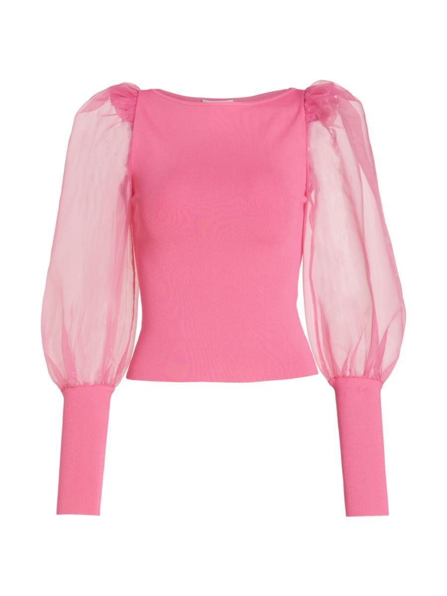 Abella Chiffon Sleeve Sweater | Saks Fifth Avenue