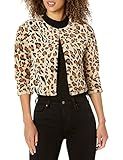 Calvin Klein Women's Long Sleeve Cardigan Shrug, Leopard Faux Fur, XL | Amazon (US)