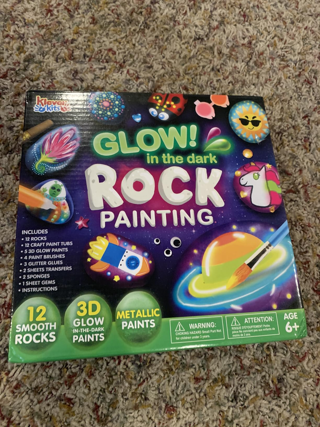 JOYIN Rock Painting Kit- Glow in The Dark Rock Kit, Arts and Crafts for Kids Ages 6-12, Art Suppl... | Amazon (US)