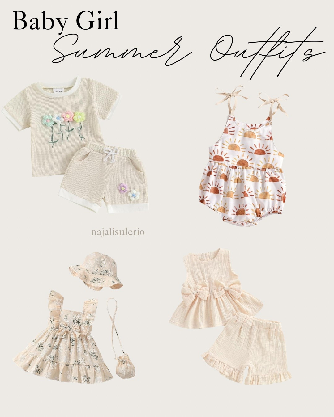 The cutest neutral summer outfits for baby girl ! 🤍🥥

#LTKSummerEdit #LTKKids #LTKBaby