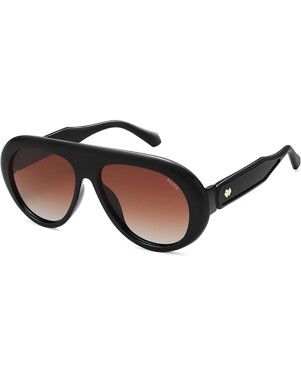 SOJOS Trendy Oversized Polarized Aviator Sunglasses Womens Men Retro Vintage 70s Style UV Protect... | Amazon (US)