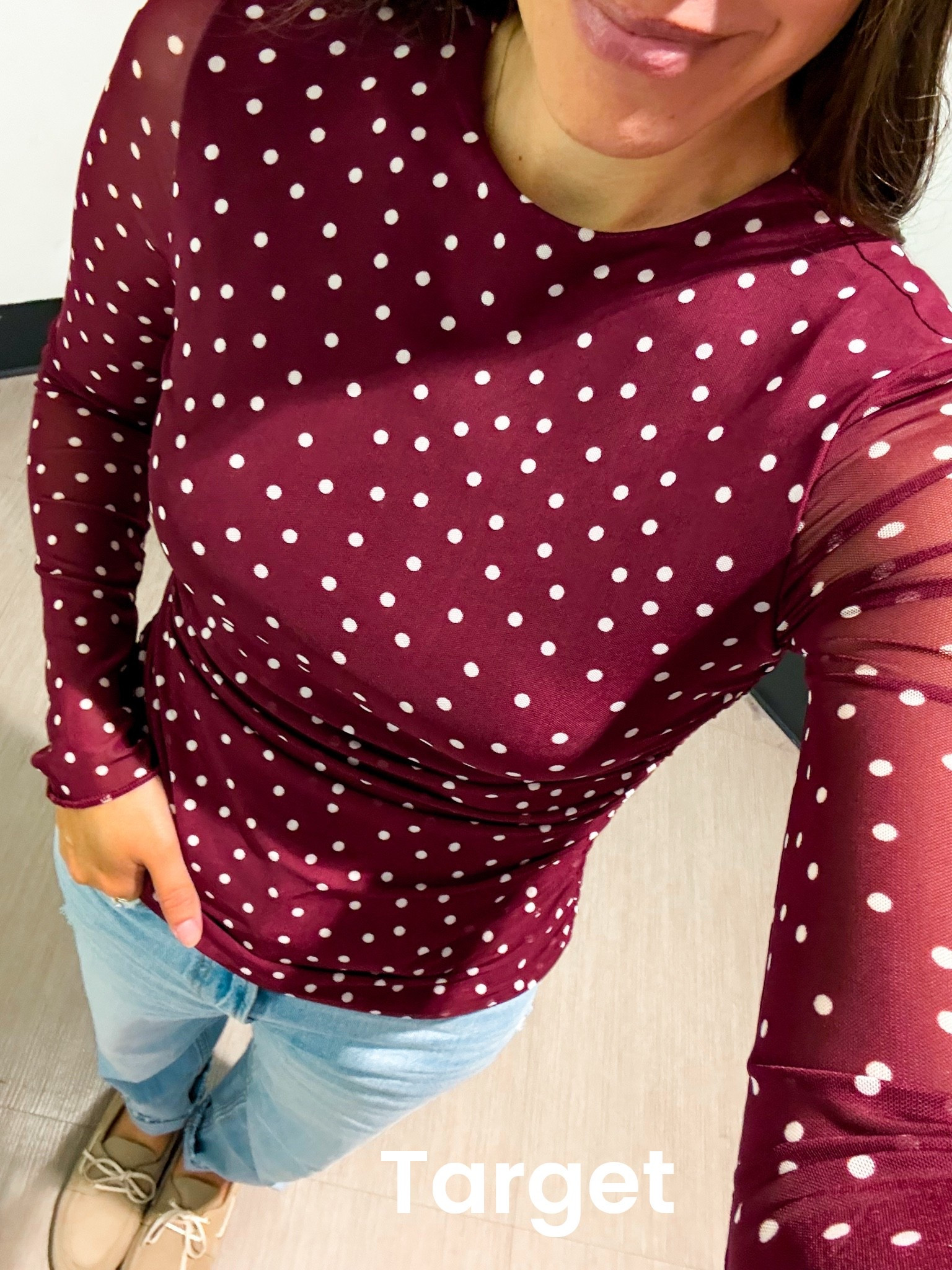 @Target polka dot trend! Wearing XS 
Denim tts shoes tts