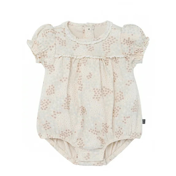 Modern Moments by Gerber Baby Girl Bubble Romper, Sizes 0/3 Months - 24 Months | Walmart (US)